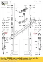 Tutaj możesz zamówić os? Ona, widelec ex650ecf od Kawasaki , z numerem części 550200872: