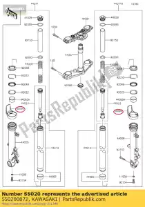 kawasaki 550200872 os?ona, widelec ex650ecf - Dół