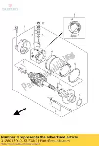 Suzuki 3128015D10 set bolt assy - La partie au fond