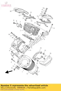 yamaha 5EL113510100 joint, cylindre - La partie au fond