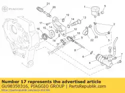 Here you can order the hex socket screw from Piaggio Group, with part number GU98350316: