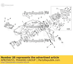 Tutaj możesz zamówić wspornik tylnego reflektora od Piaggio Group , z numerem części AP8258253: