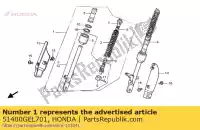 51400GEL701, Honda, pipe assy., r.slid honda xr  r xr50r 50 , Nouveau