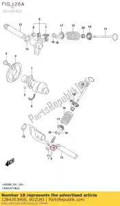 suzuki 1284203H00 parafuso, anúncio de taco - Lado inferior