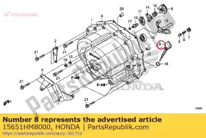 Honda 15651HM8000 jauge, niveau d'huile - La partie au fond