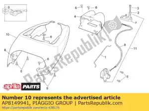 Piaggio Group AP8149941 carenagem traseira amarela chamativa - Lado esquerdo