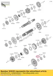 Here you can order the shim,t=0. 7 klx300-a8 from Kawasaki, with part number 920251451: