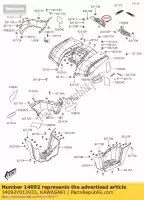 14092Y013933, Kawasaki, tampa, tampa traseira, rh, s.bla kawasaki kvf300 brute force 300 , Novo