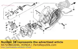 Aqui você pode pedir o suporte, placa de matrícula em Honda , com o número da peça 84701MEG640: