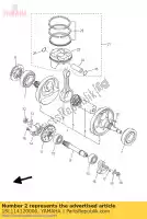 1SL114120000, Yamaha, manivela 1 yamaha  yz 450 2010 2011 2012 2013 2014 2015 2016 2017, Nuevo