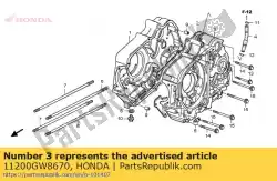 Ici, vous pouvez commander le carter comp., l. Auprès de Honda , avec le numéro de pièce 11200GW8670: