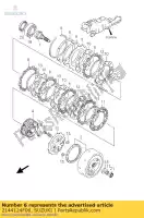 2144124F00, Suzuki, placa, embrague dr suzuki an dl gsx 650 1000 1300 1999 2000 2001 2002 2003 2004 2005 2006 2007 2008 2009 2010 2011 2012, Nuevo