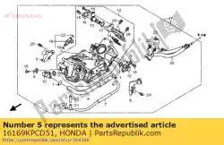 Here you can order the no description available at the moment from Honda, with part number 16169KPCD51: