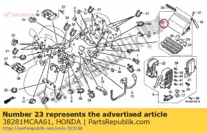 Honda 38281MCAA61 cubierta superior - Lado inferior