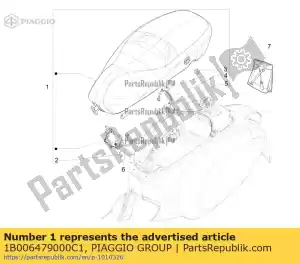 Piaggio Group 1B006479000C1 assento com dobradiça - Lado inferior