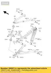 Ici, vous pouvez commander le arm-susp, fr, lh, upp auprès de Kawasaki , avec le numéro de pièce 390071140: