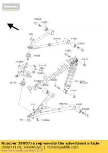 Kawasaki 390071140 arm-susp, fr, lh, upp - La partie au fond