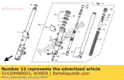 Tutaj możesz zamówić amortyzator, przód od Honda , z numerem części 51430MBB003: