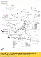 21176Y008, Kawasaki, sensor, veículo descendente sc300aef kawasaki  j 125 300 700 2015 2016 2019 2020 2021, Novo