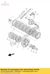 Aquí puede pedir primavera, jefe de embrague de Yamaha , con el número de pieza 5G2163830000: