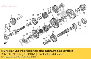 Honda 23751HN5670 engranaje, c-rvs - Lado inferior