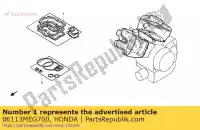 06113MEG700, Honda, kit de folha de vedação a (peças componentes) honda vt 750 2004 2005 2006 2007 2008 2009 2010 2012 2013, Novo