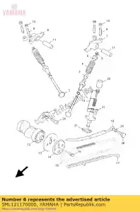 yamaha 5ML121170000 arrêtoir, ressort de soupape - La partie au fond