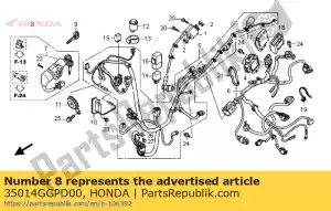 Honda 35014GGPD00 conjunto de chave e parafuso - Lado inferior
