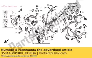 Honda 35014GGPD00 key & screw set - Bottom side