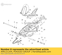 AP8121204, Aprilia, anello di sicurezza interno d37, Nuovo