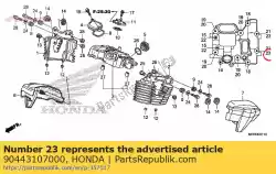 Ici, vous pouvez commander le écrou, capuchon, 8 mm auprès de Honda , avec le numéro de pièce 90443107000: