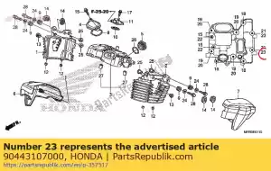 honda 90443107000 nut, cap, 8mm - Bottom side