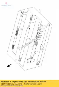 suzuki 5110301DD0 amortisseur assy rh - La partie au fond