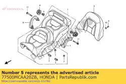 Aqui você pode pedir o assento comp., encosto * type2 * em Honda , com o número da peça 77500MCAA20ZB: