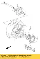 6411135F0128W, Suzuki, wiel, rechts, 17m / cx suzuki gsx r750 r600 r600z 750 600 , Nieuw