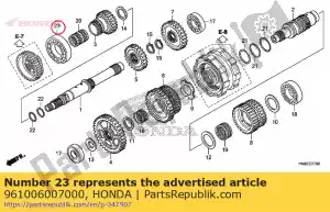 honda 961006007000 bearing, radial ball, 6007 - Bottom side