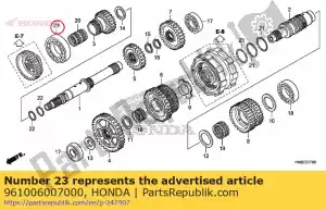 honda 961006007000 rodamiento, bola radial, 6007 - Lado inferior