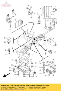 yamaha 2RD825010000 main switch steering lock - Bottom side