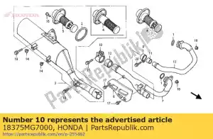 Honda 18375MG7000 band, r. rr. geluiddemper - Onderkant