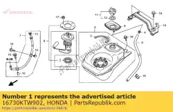 Here you can order the pump unit, fuel from Honda, with part number 16730KTW902: