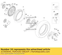 Qui puoi ordinare mozzo ruota da Piaggio Group , con numero parte 1C000640: