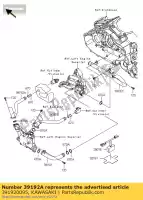 391920095, Kawasaki, pipe-eau, couvercle-fr cyl. vn170 kawasaki vn vulcan 1700 2009 2010 2011 2012 2013 2014 2015 2016, Nouveau