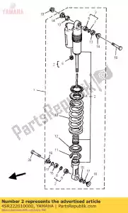 Yamaha 4SR222010000 demper sub assy - Onderkant