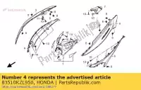 83510KZL950, Honda, couverture, r. corps plus bas honda nsc502wh 502 , Nouveau