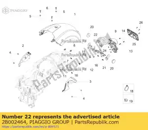 Piaggio Group 2B002464 suporte do refletor rh - Lado inferior