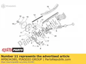 Piaggio Group AP0634380 engrenagem z = 34 - Lado inferior