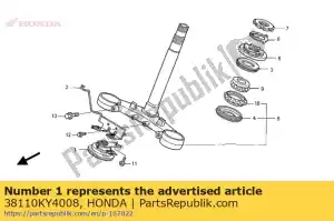 Honda 38110KY4008 bocina comp. (alto) - Lado inferior