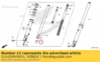 51432MV9003, Honda, stuk, olieslot honda  cb cbf cbr nc nsa nt vf vt vtr vtx xl 250 500 600 650 700 750 1000 1100 1300 1991 1992 1993 1994 1995 1996 1997 1998 1999 2000 2001 2002 2003 2004 2005 2006 2007 2008 2009 2010 2011 2012 2013 2017 2018 2019 2021, Nieuw