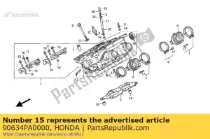 Honda 90634PA0000 czapka, uszczelka - Dół