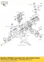 550201853, Kawasaki, guarda, braço oscilante, calcanhar zx1000nff kawasaki h2 h2r 1000 2015 2016, Novo